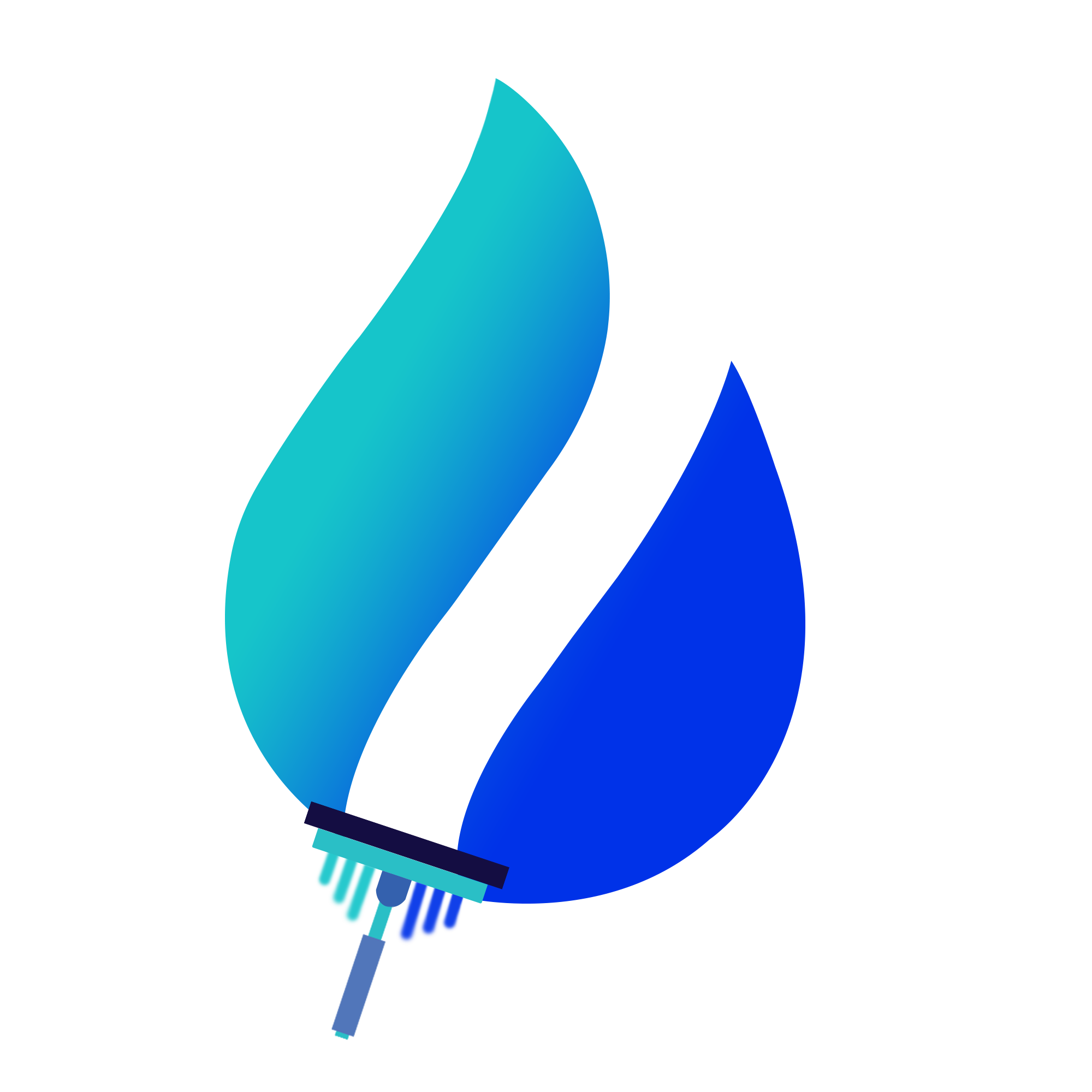 PCC Reinigung Logo, it is a drop of water in blue and light blue color